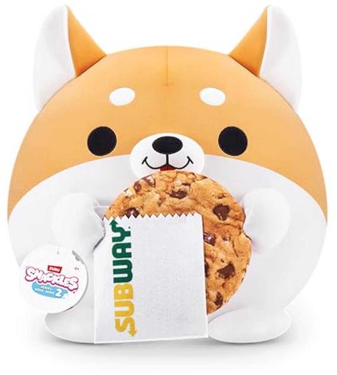 Snackles Corgi Pluche Knuffel 20 cm met Licentie Snack Merkaccessoire