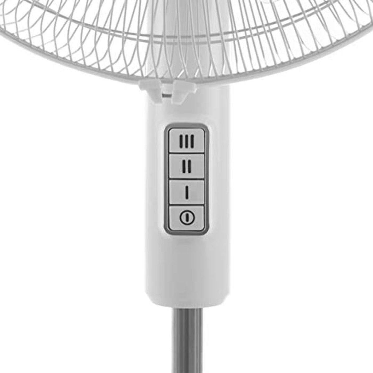 Stijlvolle Staande Ventilator met 3 Snelheden, Draaibare Kop en Hoogteverstelling - 45 W, Wit – foto 5