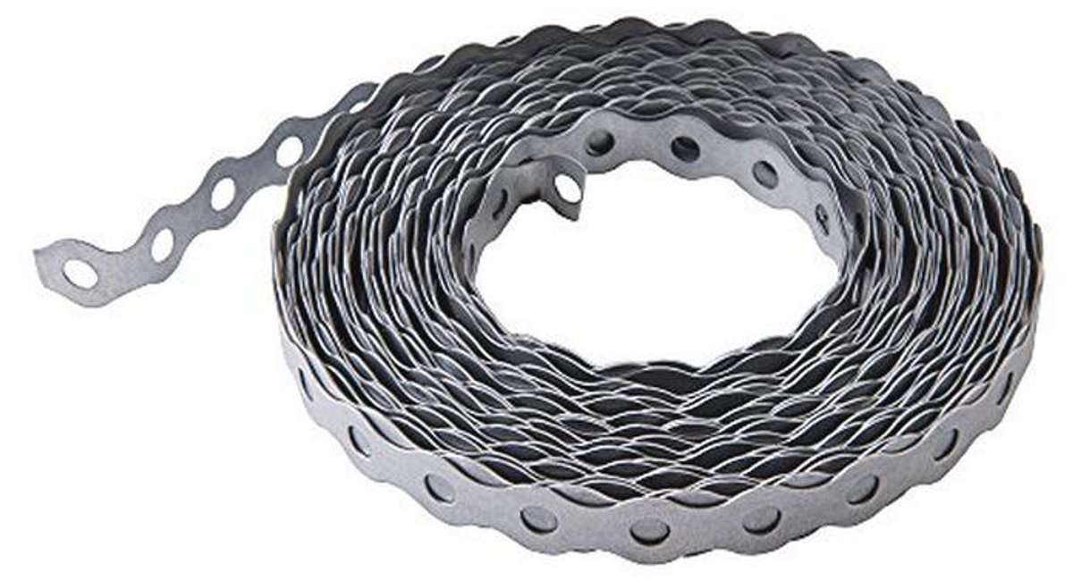 Gegalvaniseerde bevestigingsband 12 mm x 10 m voor industrie en doe-het-zelf