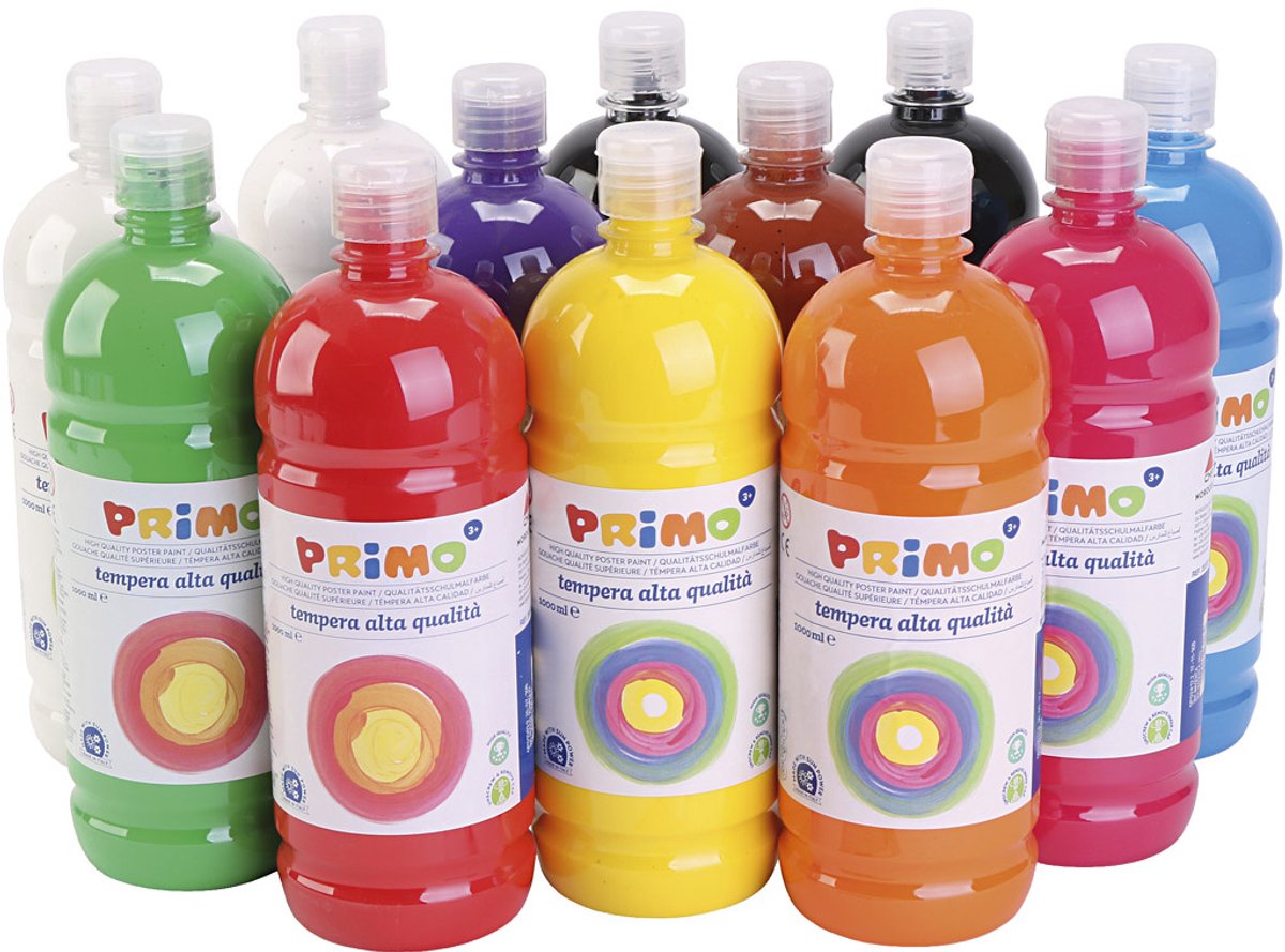 Verf - Diverse Kleuren- Matt - PRIMO - 12x1000 ml