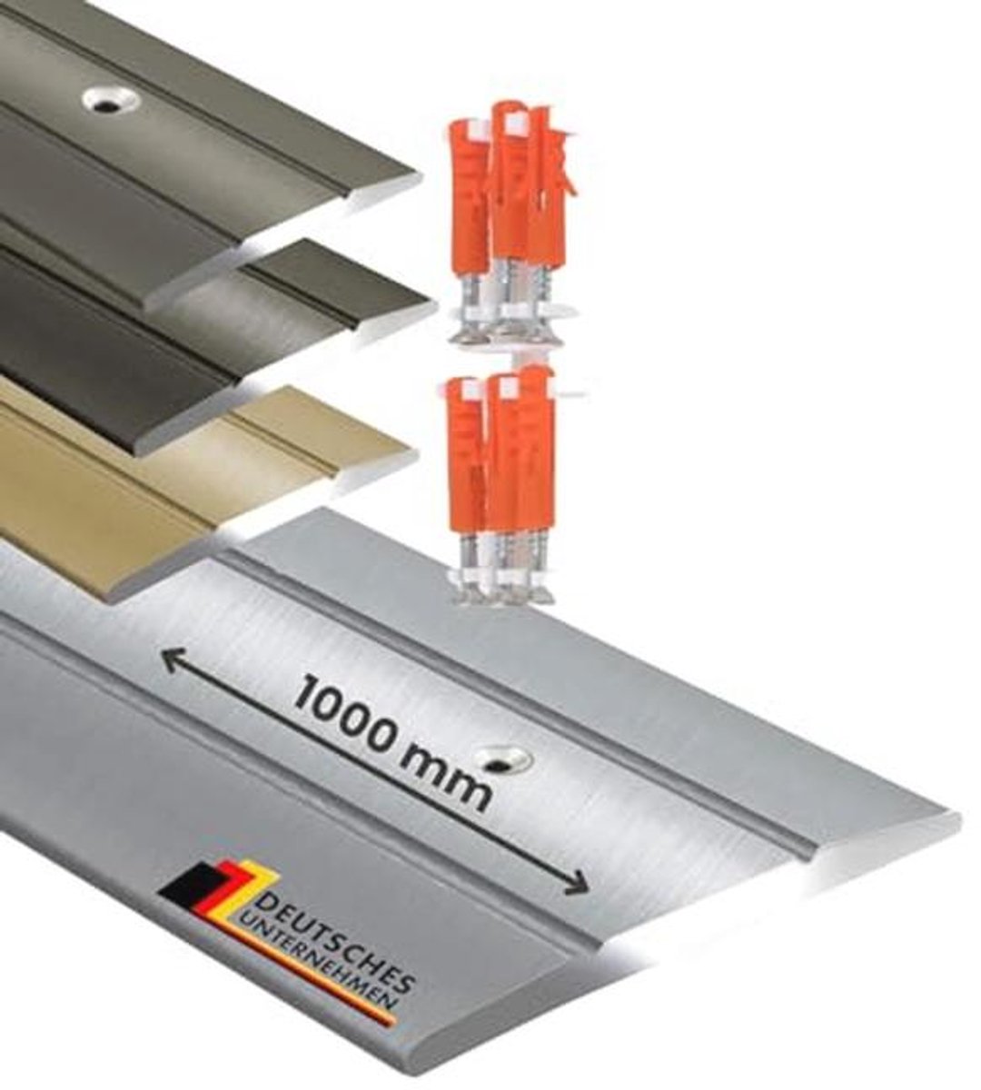 Aluminium Overgangsprofiel C-vorm | Geanodiseerde Overgangsrail | 1 Stuk | Lengte 100 cm | Breedte 36 mm
