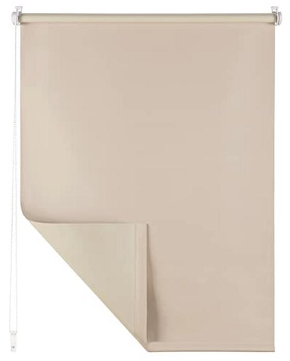 Verduisterend Rolgordijn Zonder Boren 60 x 155 cm – Eenvoudige Montage met Klemfix – Taupe