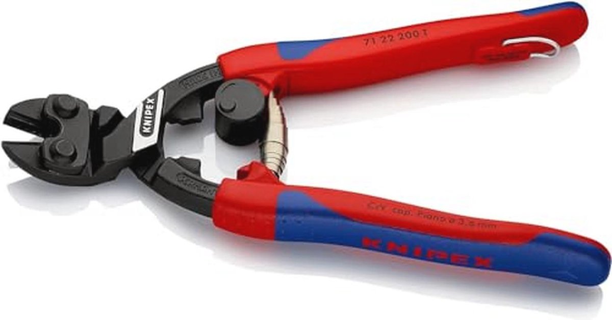Compacte Boutsnijder 200 mm met Ergonomische Handgrepen en Geïntegreerde Openingsveer
