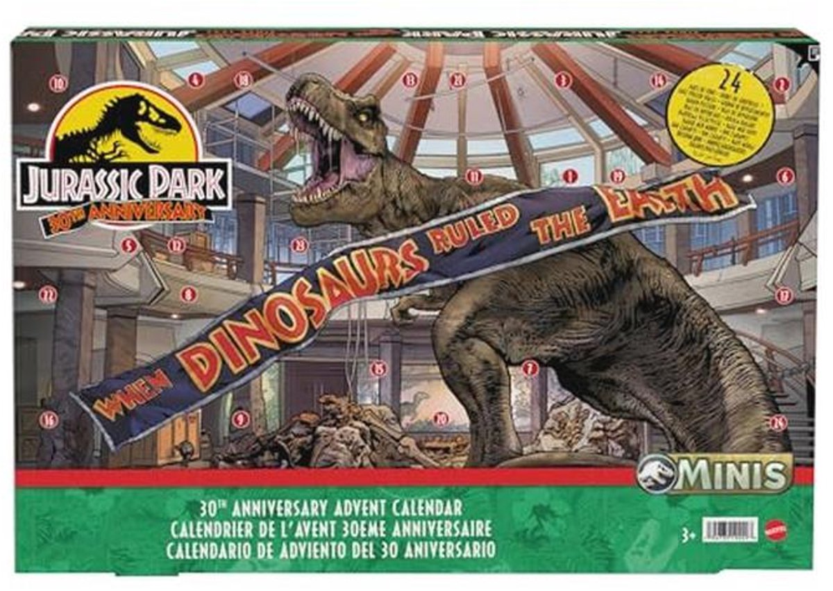 Feestelijke Adventskalender met 24 Dagen Dino Verrassingen