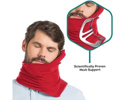 Reiskussen - Nekondersteuning - Reiskussen - Nekkussen - Nekkussen - Nekwarmerkussen - Zacht - Rood