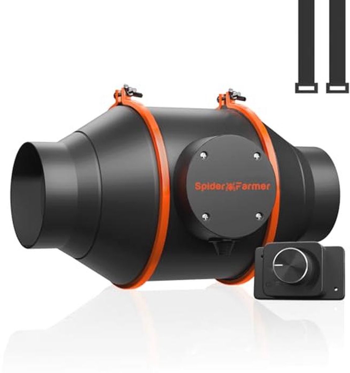 Inline Buizenventilator 100 mm met RJ12 Snelheidscontroller - 350 m³/h Stil EC Motor voor Groeiomgevingen