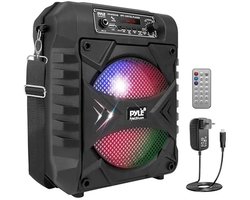 Draadloze Bluetooth Speakersysteem – 300W – Draagbare en Oplaadbare Speaker voor Binnen en Buiten – Subwoofersysteem – AUX- en Microfoonaansluiting – Feestlampen – MP3, USB – Radio – Afstandsbediening