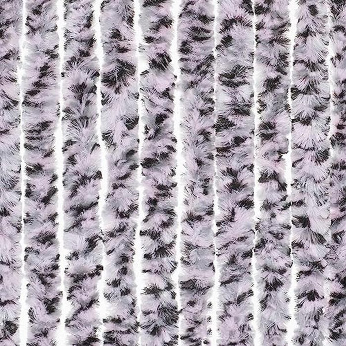 Horgordijn van chenille voor insectenbescherming - 56 x 185 cm, roze, grijs, zwart