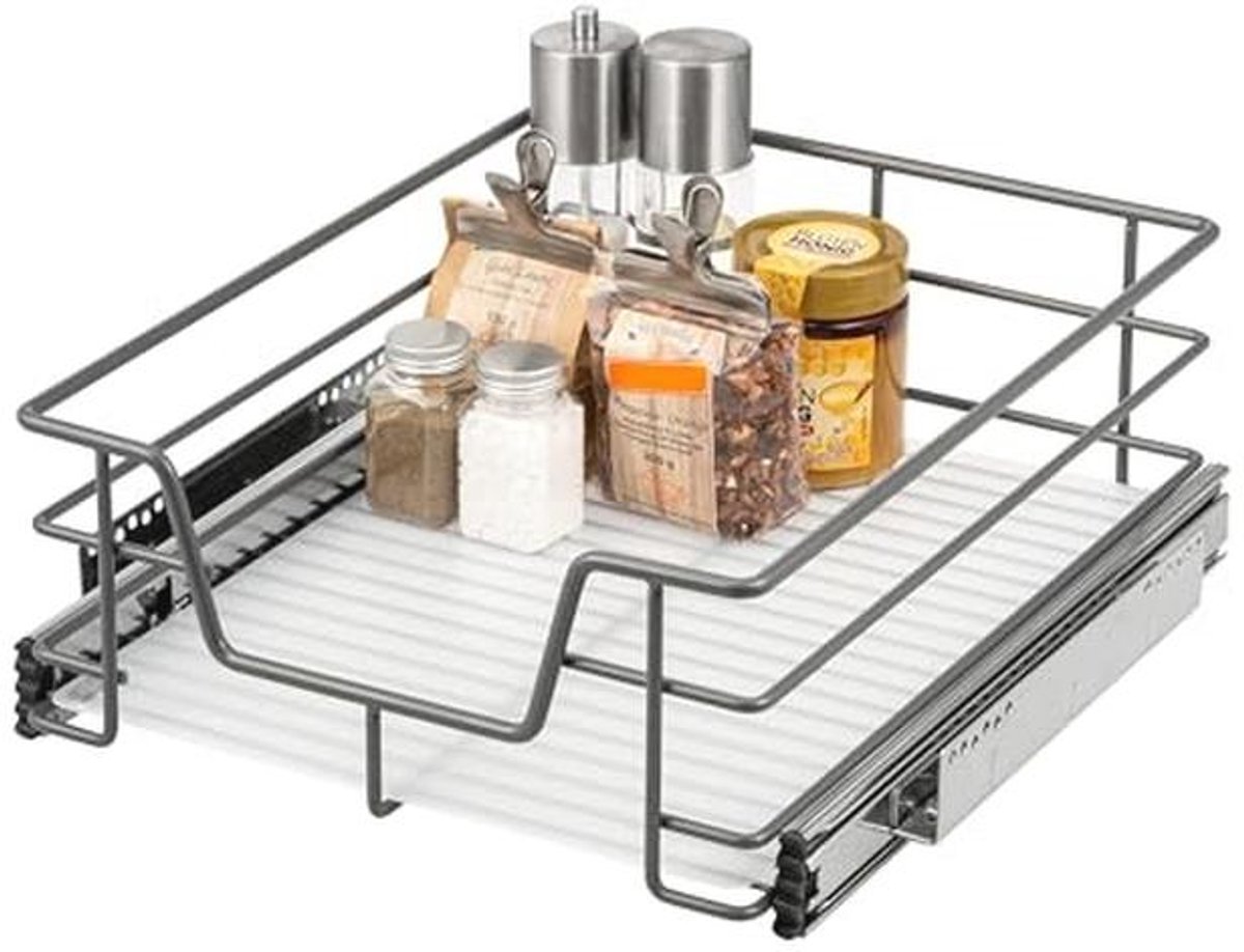 Telescopische Lade 45 cm met Legplank - Ideaal voor Keuken, Badkamer & Slaapkamer
