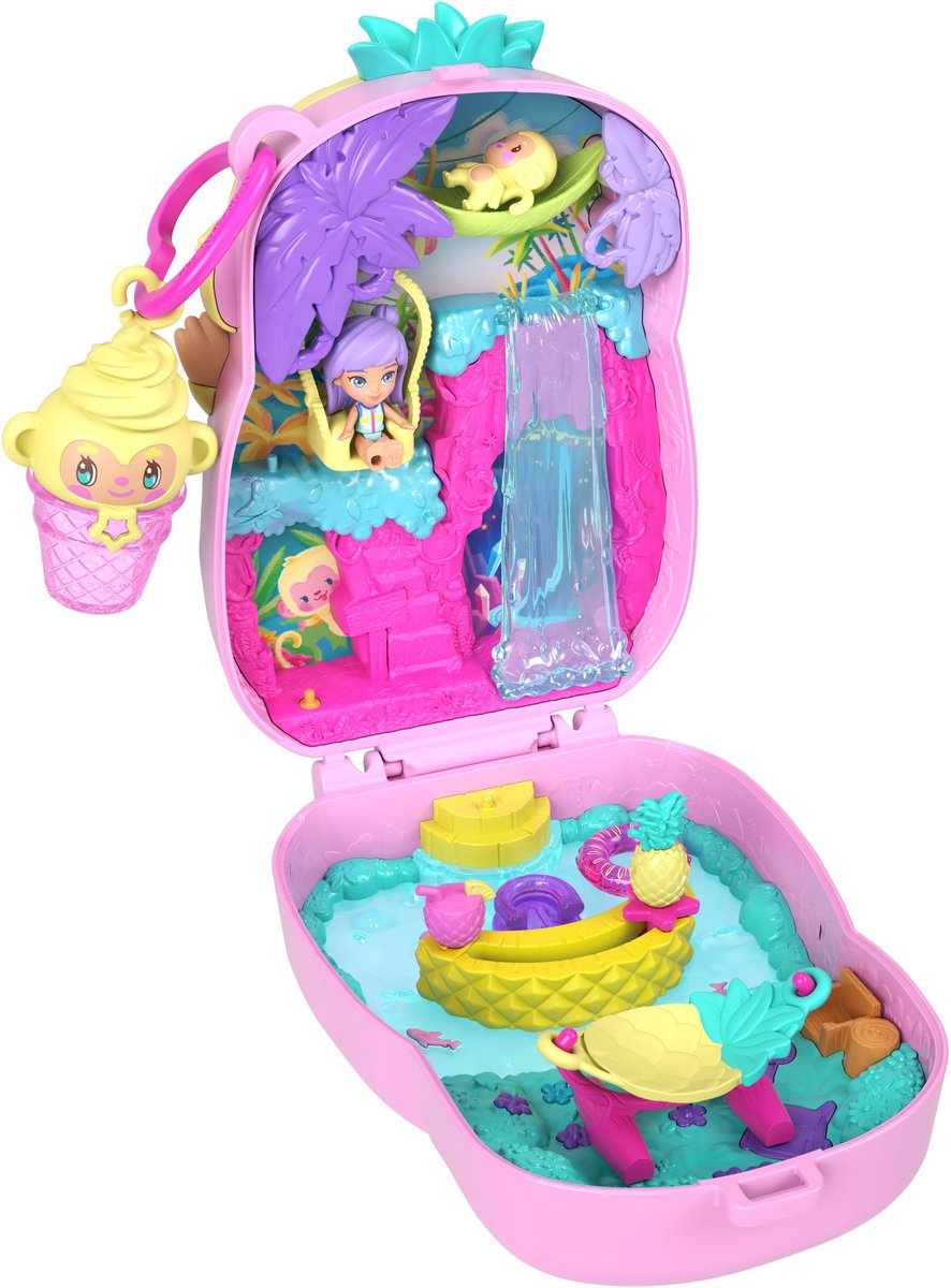 Polly Pocket Ananas Aapje Compacte Speelset — afbeelding 7