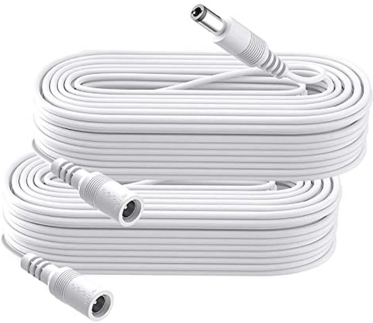 5M DC Extensiekabel 2 Stuks - Male naar Female Plug - Geschikt voor Security Camera's, DVR, Router, Printer en LED Strip
