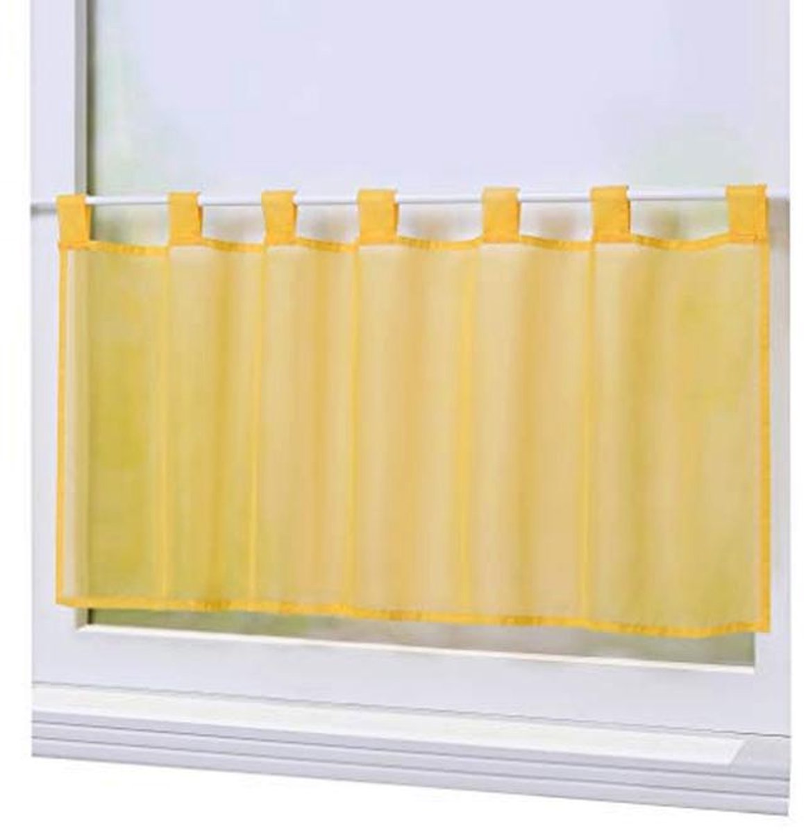 Transparant Kort Gordijn met Lussen - Decoratie voor Slaapkamer en Keuken
