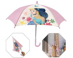 Klassieke paraplu voor kinderen met bedrukt karakter - Winddichte stokparaplu voor meisjes van 3-7 jaar