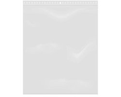 Extiff 100 hersluitbare zakjes met ritssluiting, transparant, voor levensmiddelen, sieraden, accessoires, formaat 20 x 25 cm