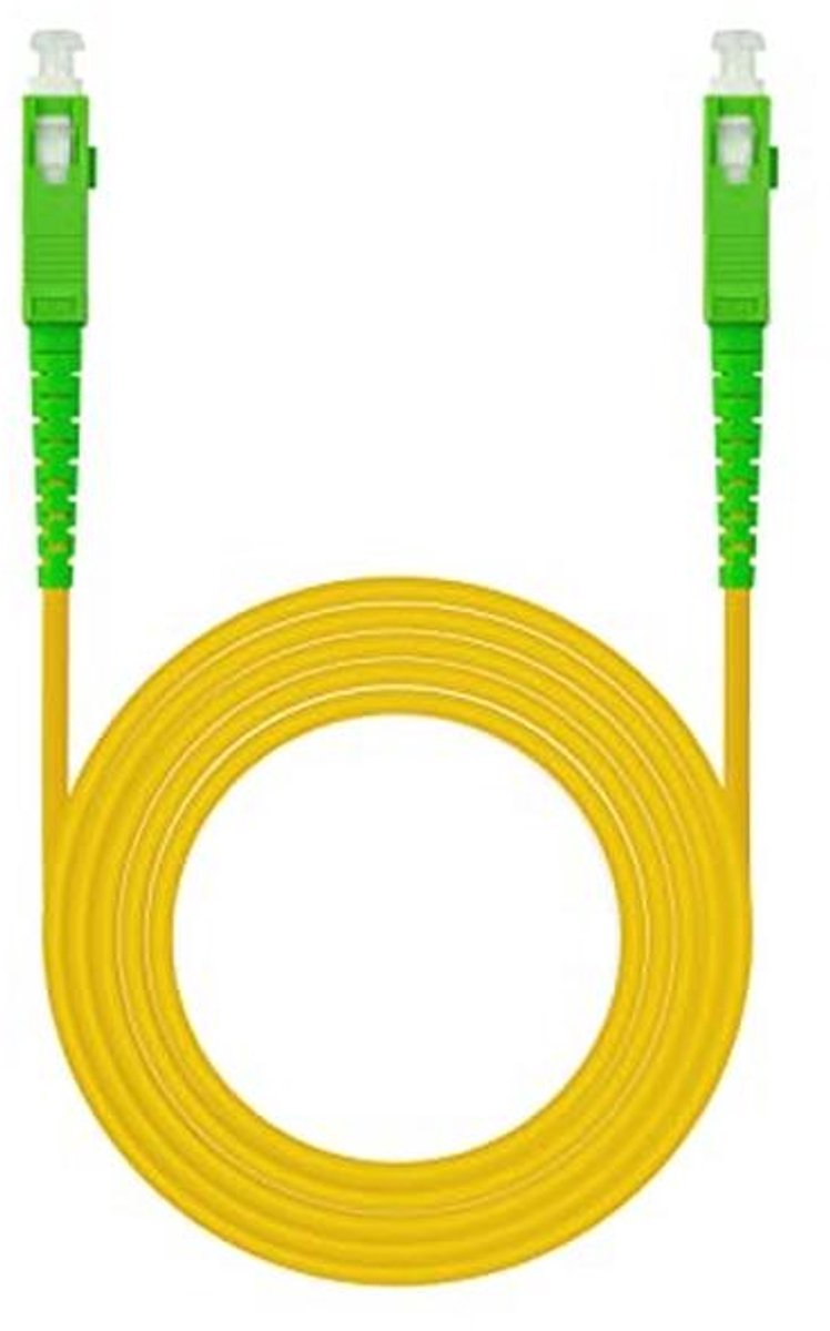 Glasvezelkabel SC/APC Simplex LSZH Enkele Modus 10 m Geel
