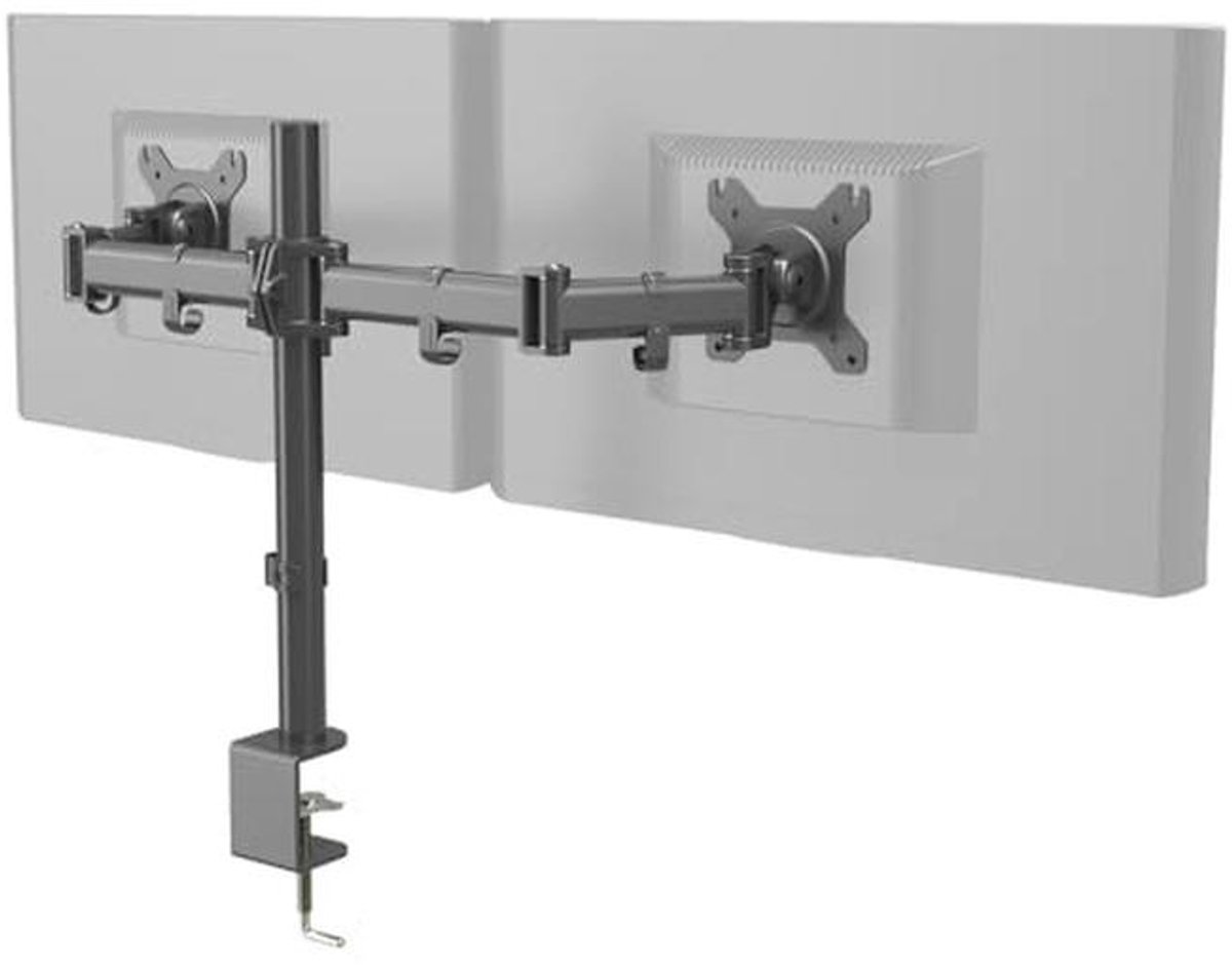 Monitorhouder voor 2 schermen 13-27 inch, ergonomisch verstelbaar met 360° rotatie