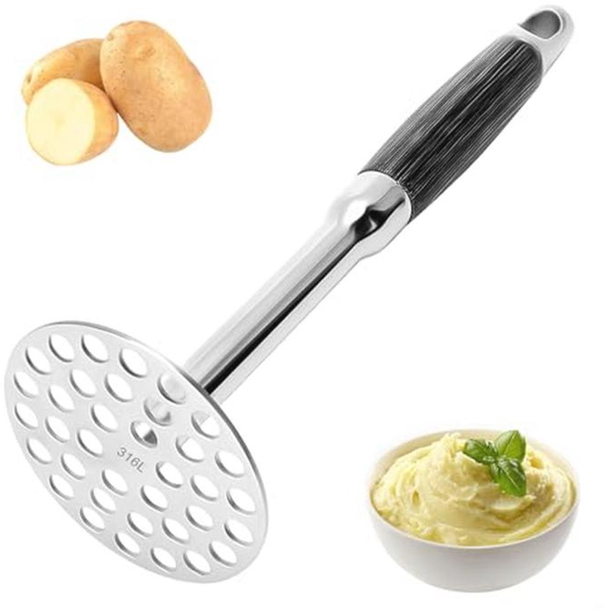 Zware Aardappelstamper - Duurzaam Keukenhulpmiddel voor Aardappelpuree
