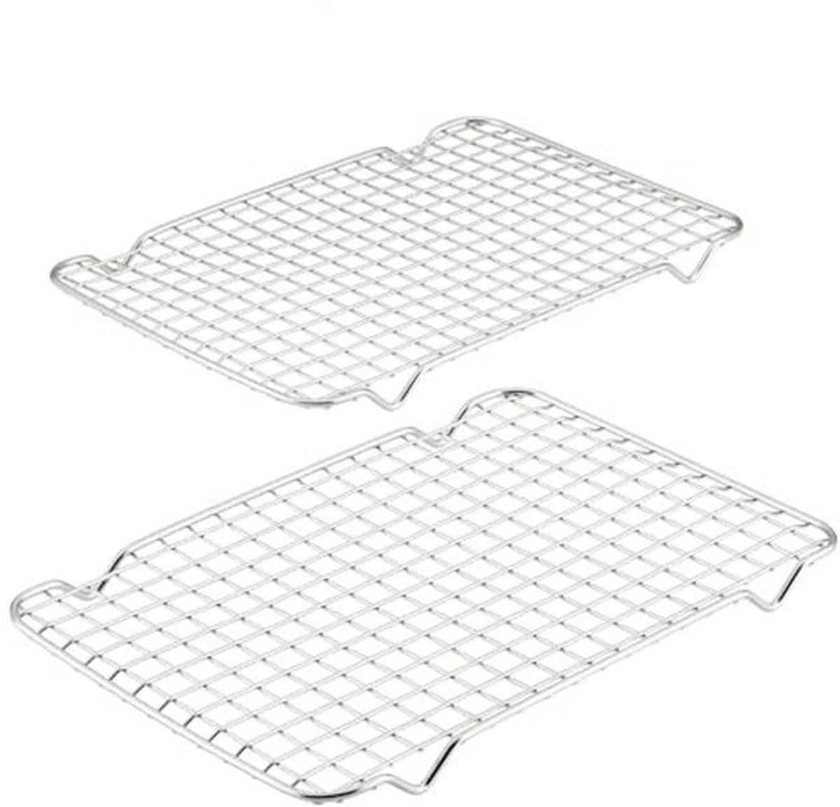Roestvrij Staal Half Blad Panrekken 2-delig - Ideaal Voor Oven en Koelen