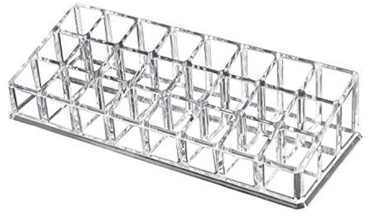 Duidelijke Lippenstift Organizer voor Cosmetische Make-up - 24 Secties