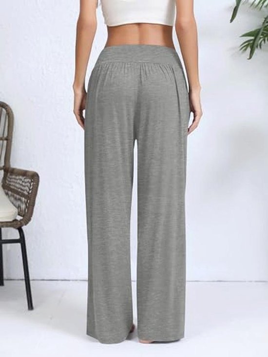 Dames Yoga Broeken, Joggingbroeken, Sportbroeken, Casual Broeken met Hoog Taille en Wijde Pijpen — afbeelding 4