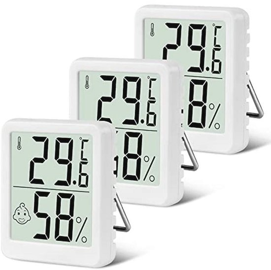 Garosa Digitale Hygrometer Thermometer – Ingebouwde Sonde, Nauwkeurig – Voor Broedmachines, Kantoor En Slaapkamer – Zwart