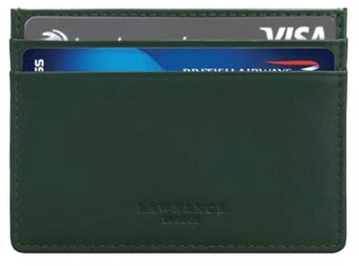 Minimalistische RFID-blokkerende Creditcardhouder van Echt Leer - 5 Vakken, Dubbelzijdig, Perfect voor Reizen en Cadeaus