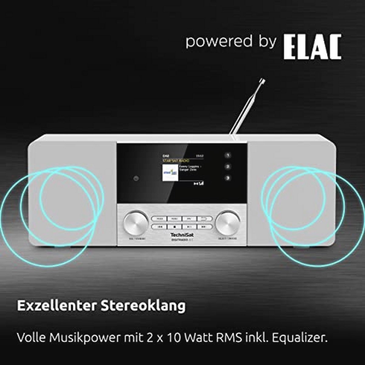 Stereo Digital Radio DAB+ & FM met Bluetooth, Kleurendisplay en Stereo Speakers