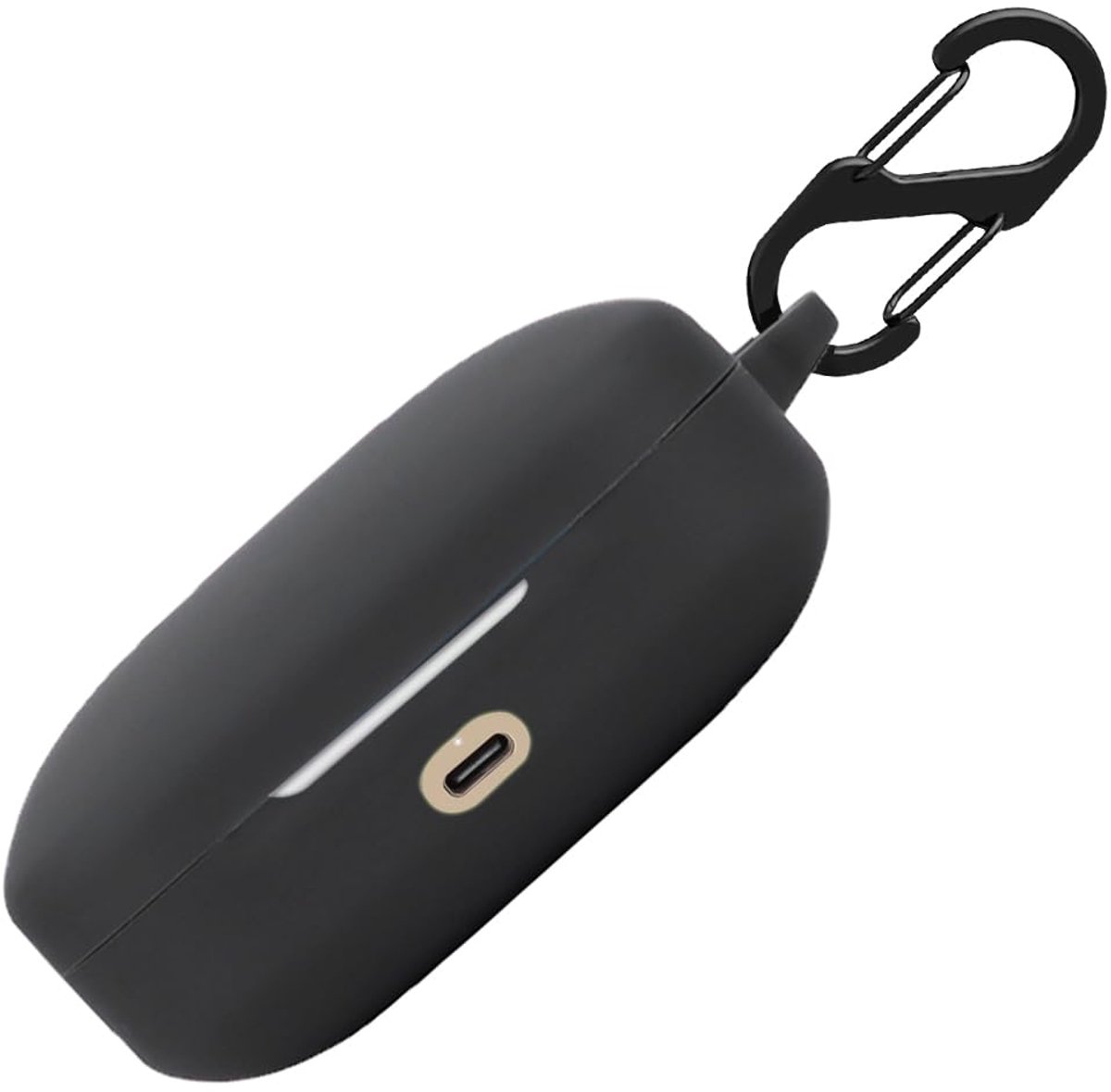 Siliconen hoes voor Jabra Elite 7 Pro/Elite 7 Active schokbestendige beschermhoes en huidbeschermhoes voor Jabra Elite 7 Pro/Elite 7 Active met sleutelhanger (Zwart)