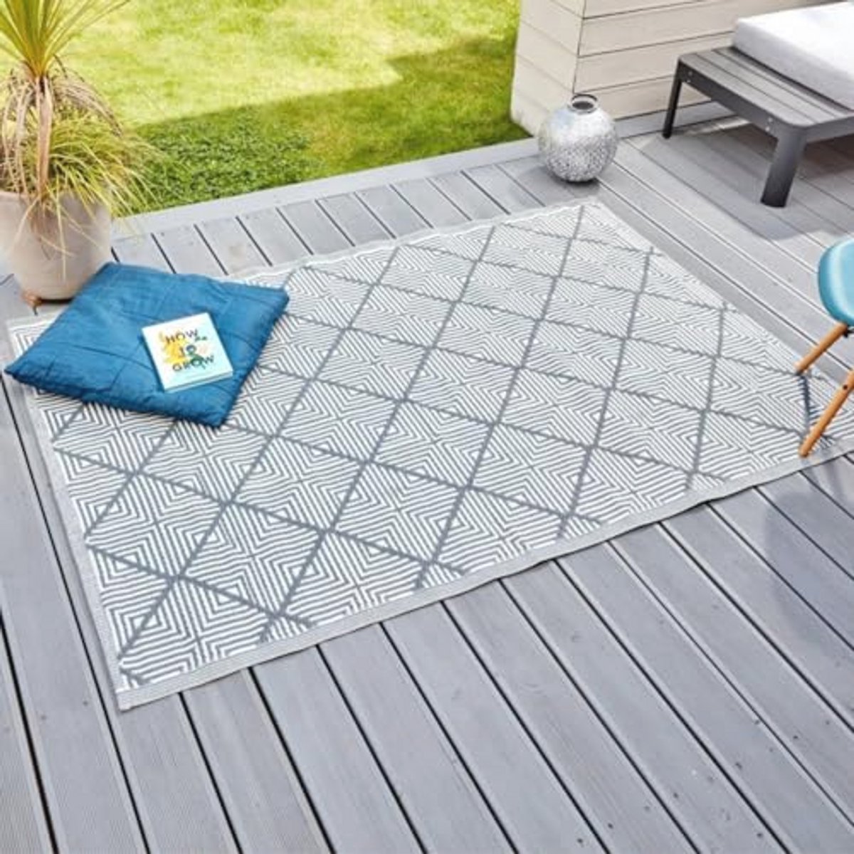 Groot Opvouwbaar Tuintapijt - Weerbestendig, UV-bestendig, Antislip, Wasbaar Buitentapijt voor Picknick, Terras en Strand