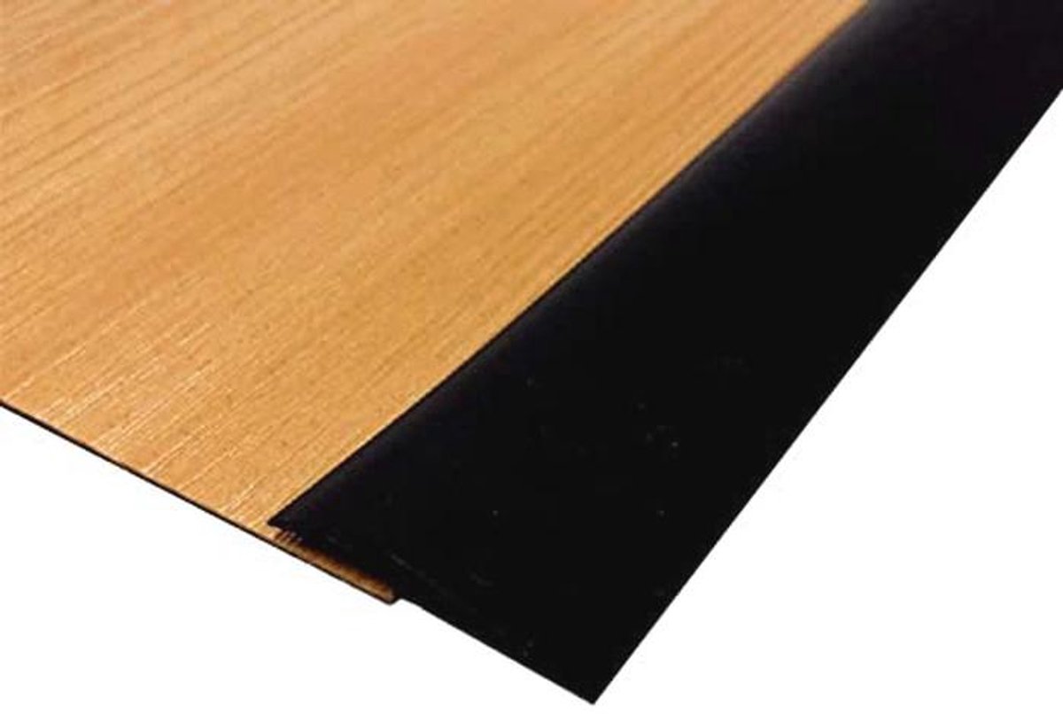 Zelfklevende PVC Laminaat Vloer Deurstrip - 3 Meter Zwart