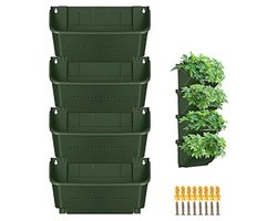 Hangende Plantenbakken voor Groene Muur - Zelfbewaterende Verticale Tuin met 4 Potten