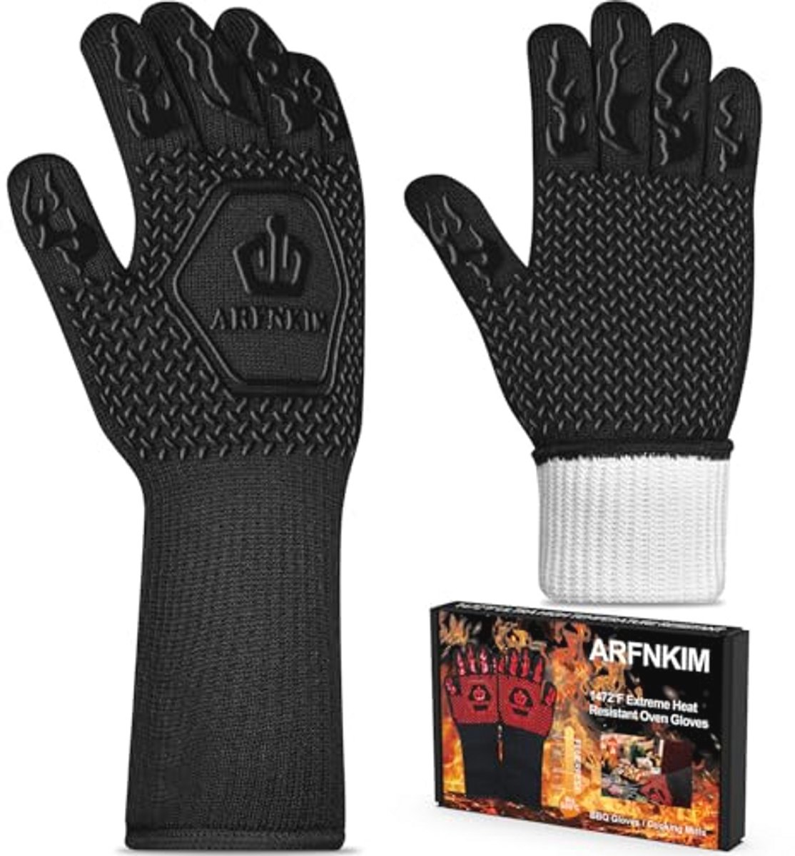 Hittebestendige Barbecuehandschoenen tot 800 °C - Antislip Ovenhandschoenen
