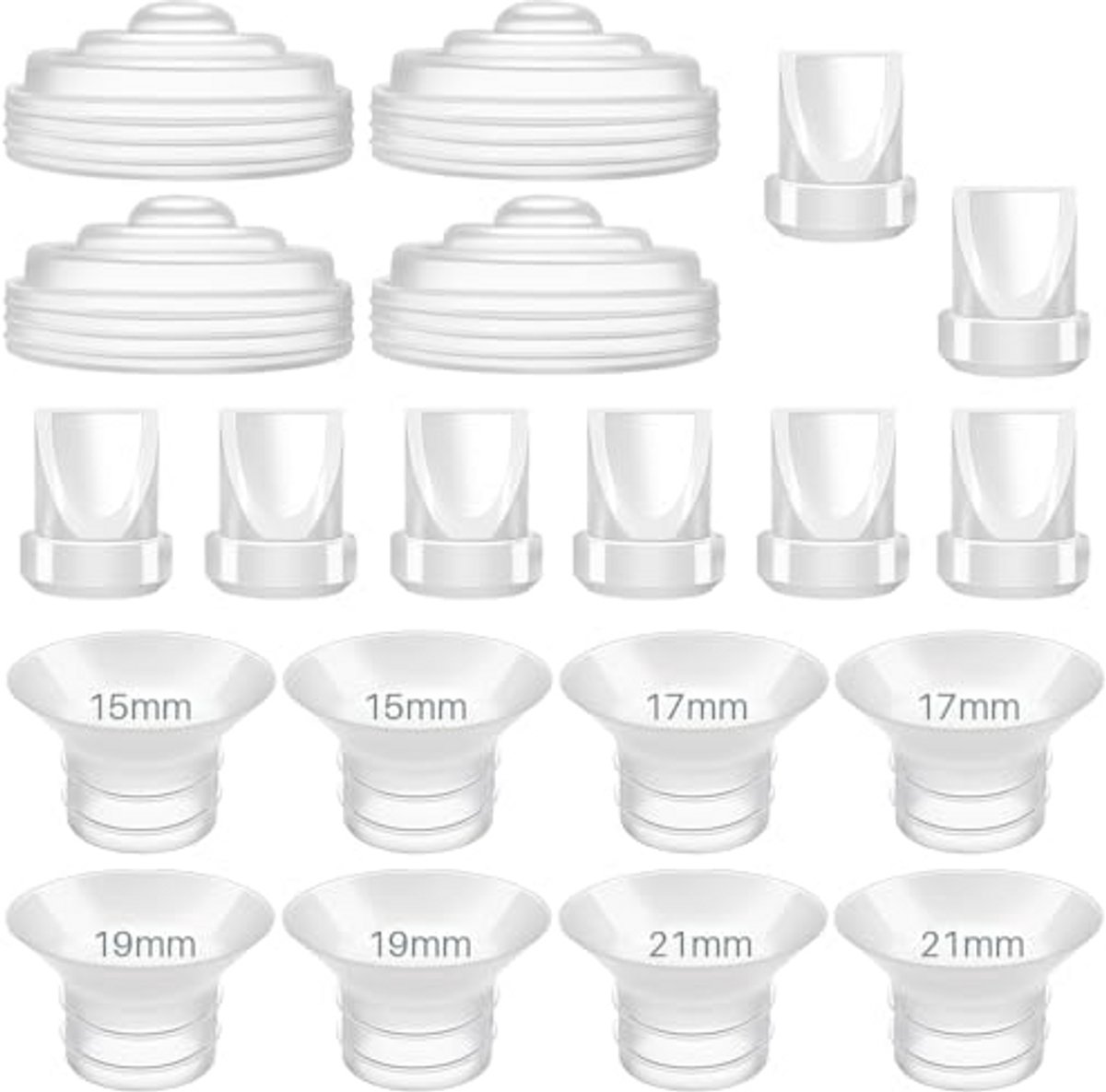8 stuks eendenbek kleppen en siliconen membranen voor borstpompen