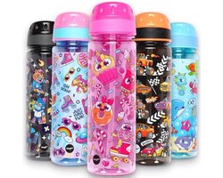 Fringoo 650 ml waterfles voor kinderen met rietje en draaggreep - 100% lekvrij, BPA-vrij, zeer duurzaam