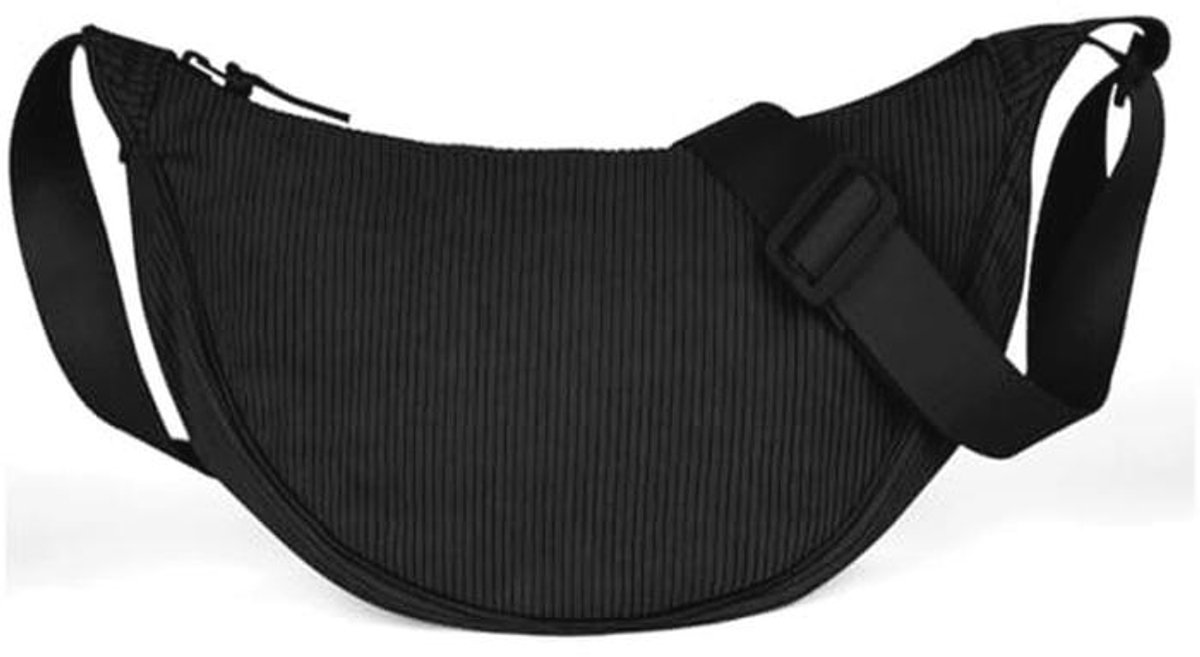 Halvemaanvormige Nylon Tas voor Dames - Verstelbare Crossbody en Schoudertas
