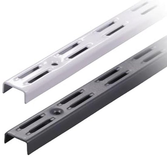 BOOMET Wandregalhalter Regalträger 1-reihig für Wandschienen, 0,2 2-tlg., Regalsystem Weiß 20cm