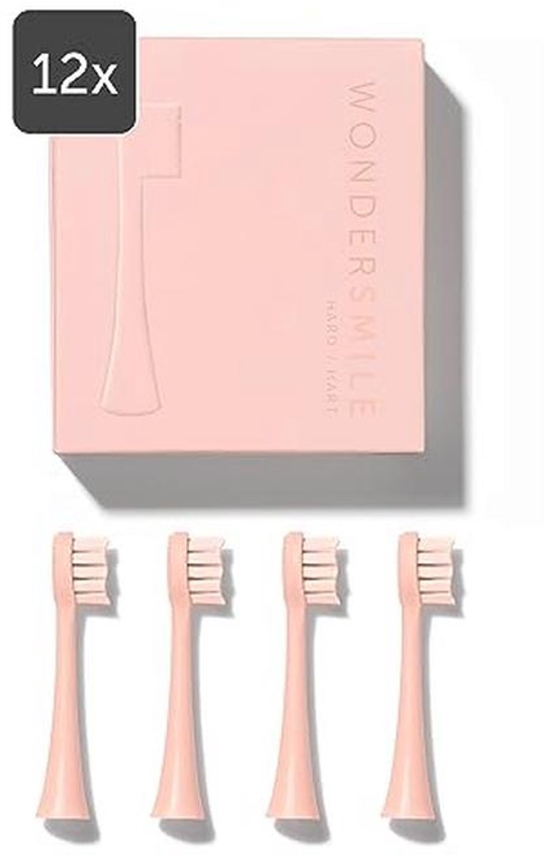 Reserveborstels voor sonische tandenborstels - 12 Stuks, Hard, Atomic Rose
