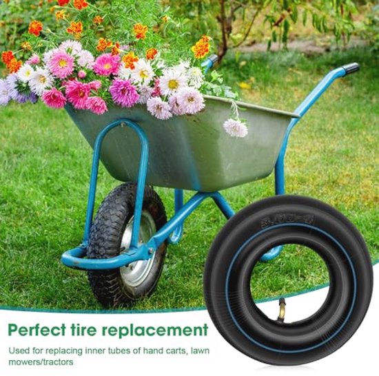 Dailygoods- Slang 3.00/3.50-4 - Binnenslang - Steekwagen - Grasmaaier - Tuintractor - Hoogwaardig rubber - Duurzaam en luchtdicht — afbeelding 5