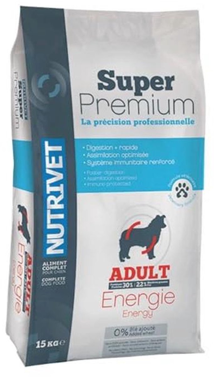 Super Premium Hondendroogvoer voor Intensieve Activiteit - Tarwevrij en Rijk aan Dierlijke Eiwitten - 15 kg
