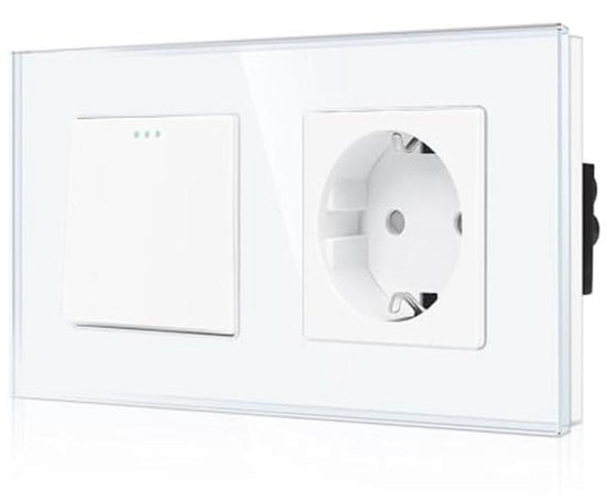 OK dubbel geaard stopcontact inbouw wit kopen? Inbouw schakelmateriaal