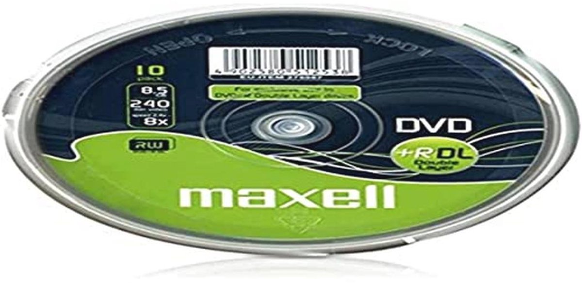 DVD+R DL 8,5GB 240Min 8x Cakebox (10 schijfjes)