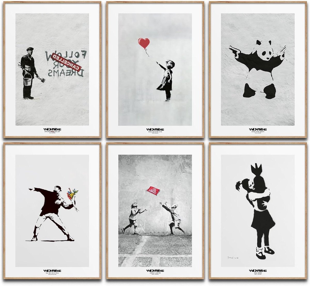Provento - Poster set met moderne kunst afbeeldingen voor slaapkamer, woonkamer en thuiskantoor