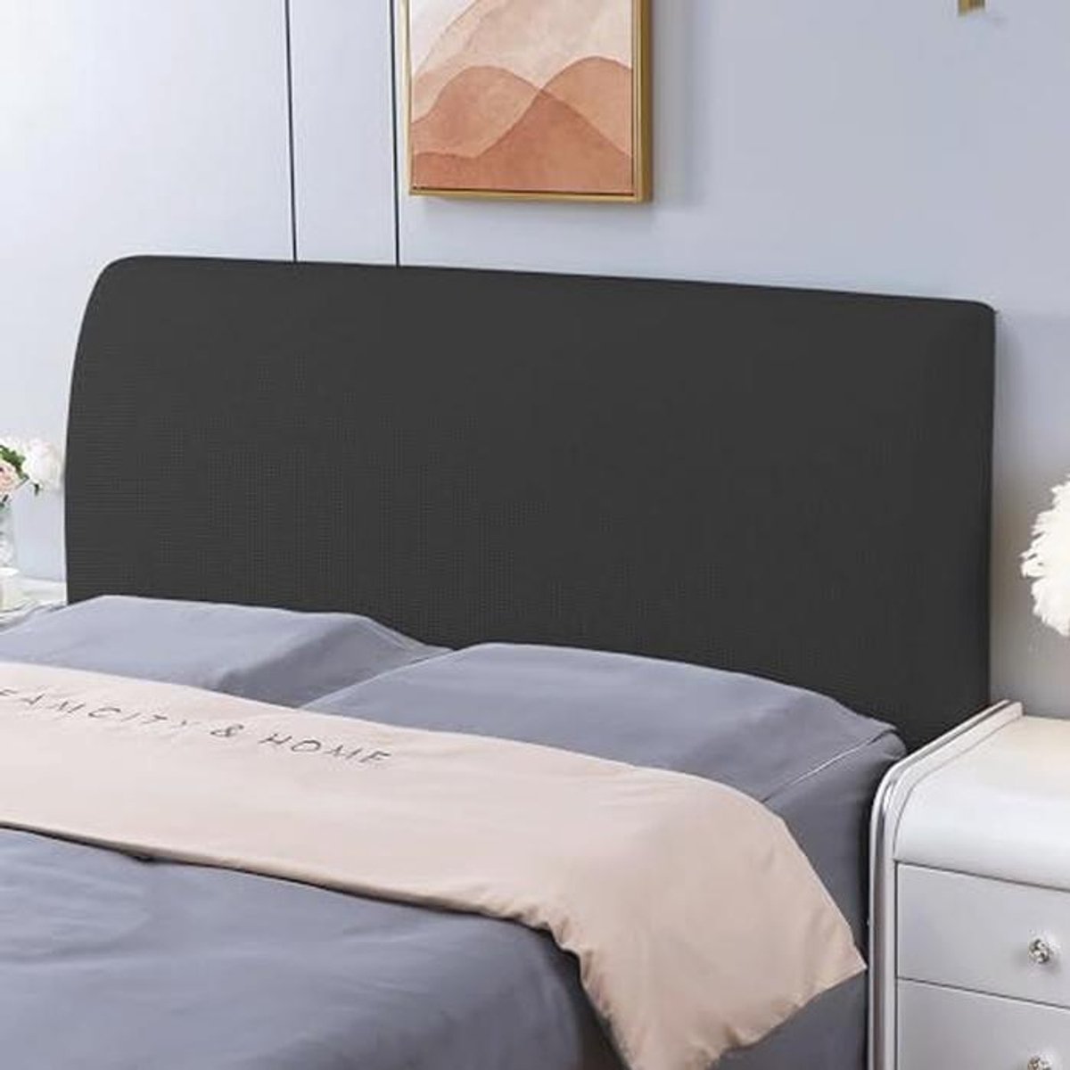 Verstelbare Bedkop Cover - Stofdichte Beschermhoes voor Hoofdbord (150cm)