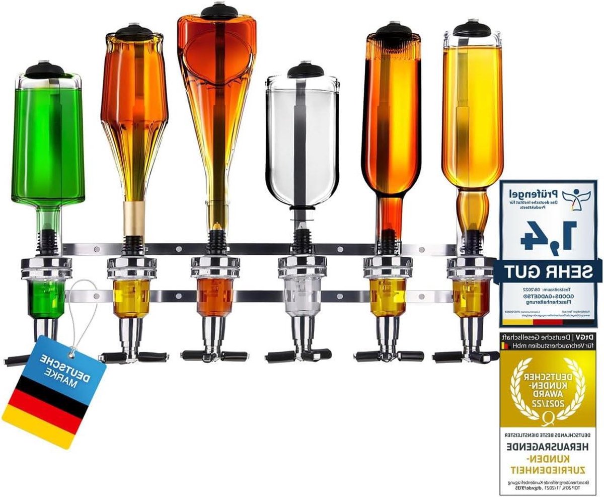 Provento - Wand Flessenhouder voor Drank: Handige Dispenser voor Sterke Dranken - 6-flessenhouder voor Wandmontage.