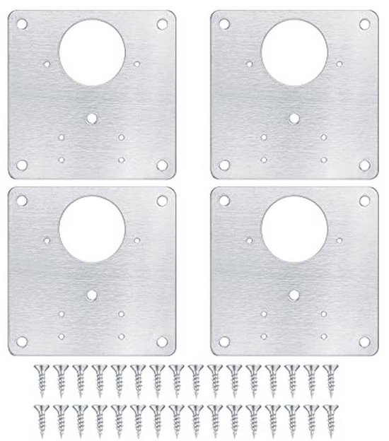 1pc 4pcs Keukenkastdeur Scharnier Reparatieset Plaat Bevestigingsschroeven Kast Scharnieren Roestvrij Staal 90X90mm 50X90mm Meubels (Size : B 4pcs 1pc 4pcs Keukenkastdeur Scharnier Reparatieset Plaat Bevestigingsschroeven Kast Scharnieren Roestvrij Staal 90X90mm 50X90mm Meubels (Size : B 4pcs