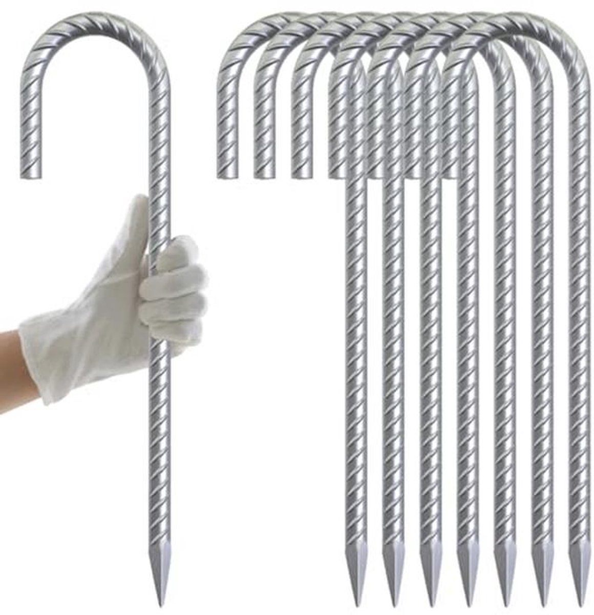 Gegalvaniseerde Tentstokken 12 inch - Zware Stalen Grondankers voor Tuin en Tent
