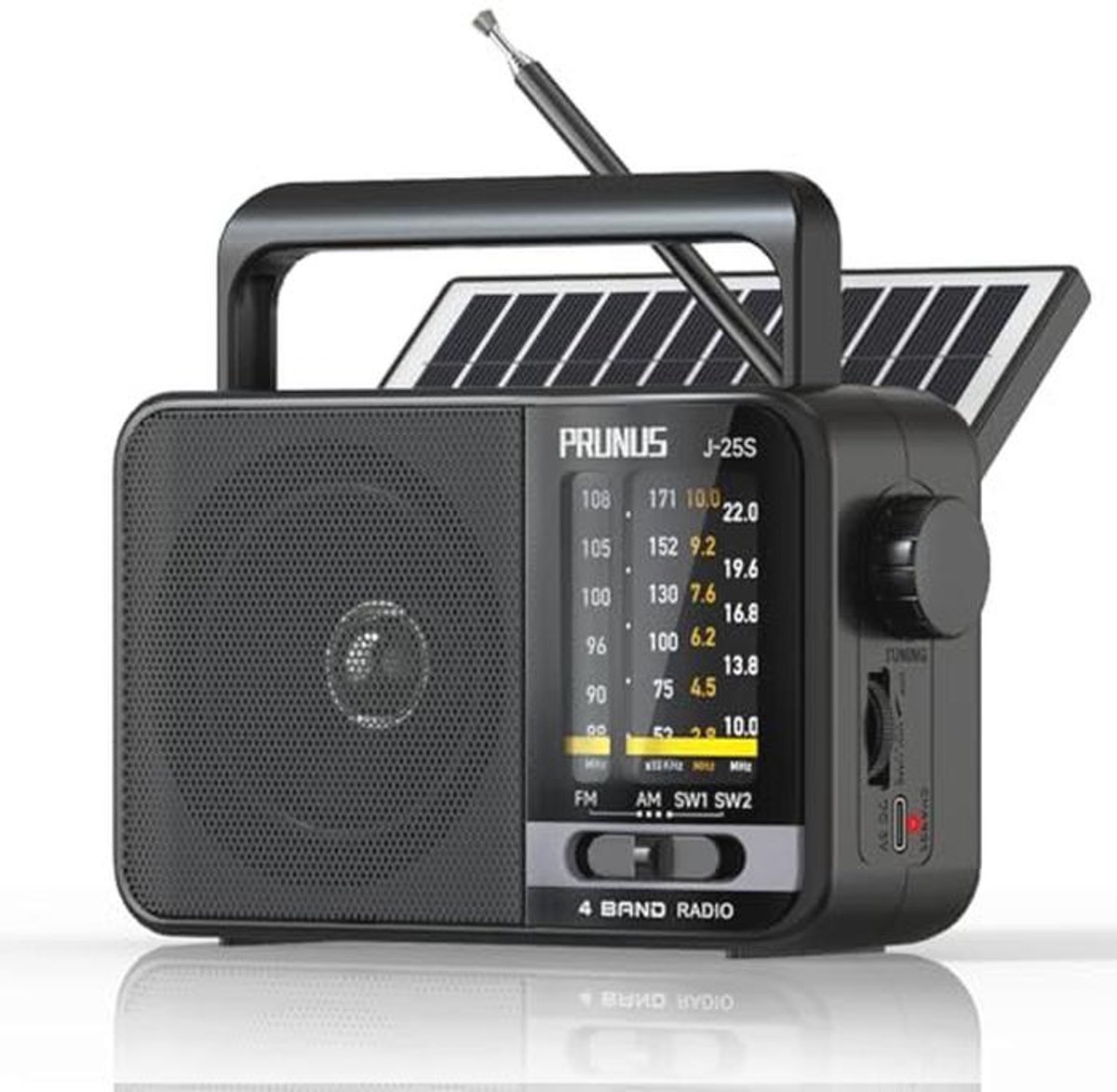 Draagbare Oplaadbare FM/AM Radio met Grote Knoppen en Uitstekende Ontvangst