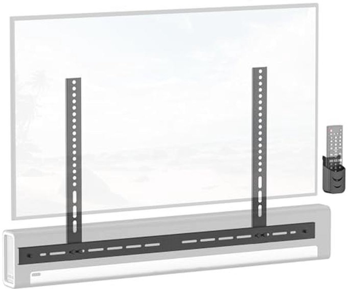 Verstelbare Soundbar TV Beugels voor Onder Televisies met Afstandsbediening Houder