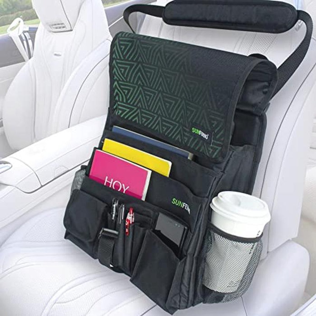 Stijlvolle Organiser voor Auto met Meerdere Opbergvakken - Draagbare Werk Sling Bag