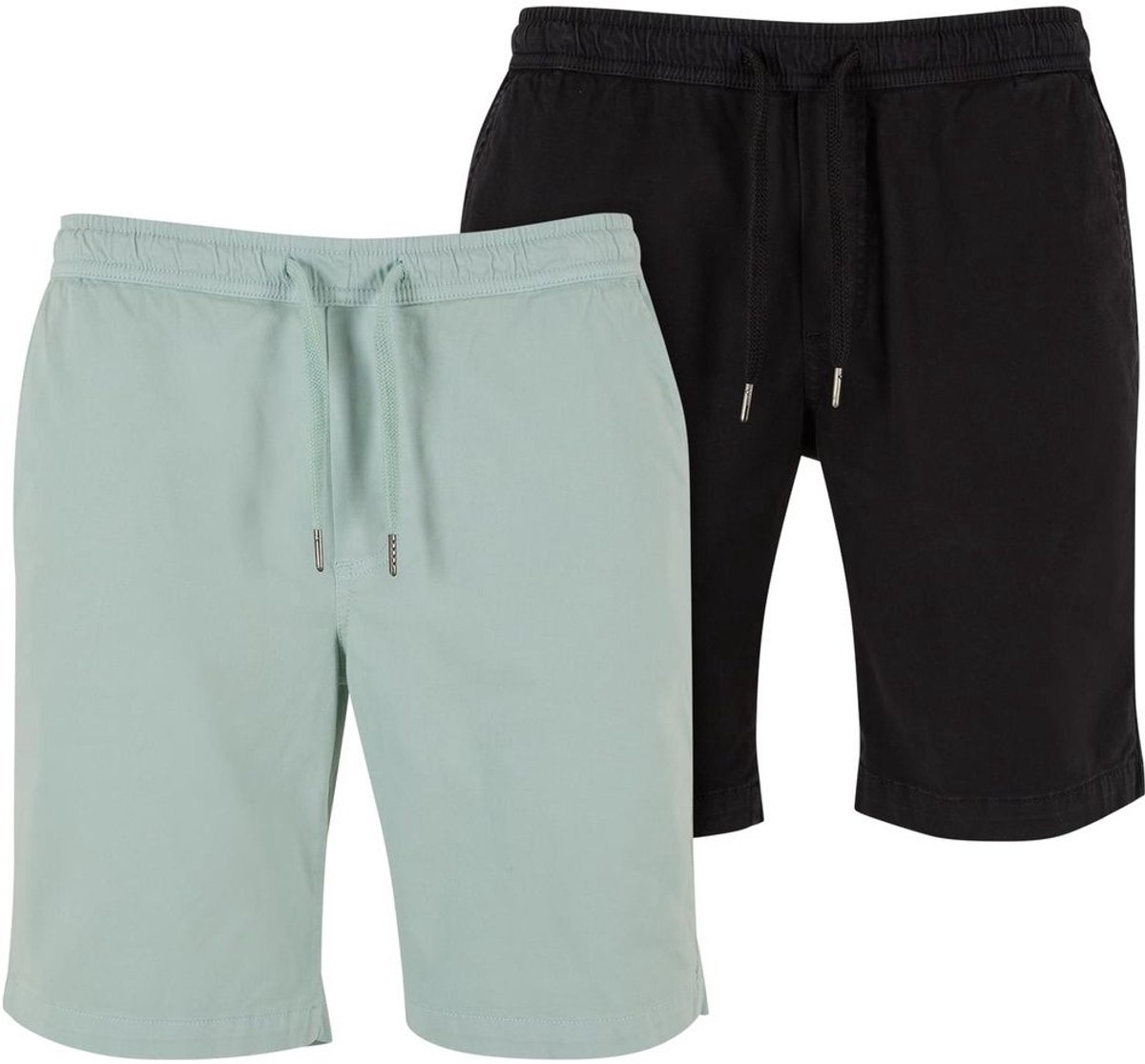 Urban Classics Stretch Twill Joggshorts 2Pack Korte broek M Mintgroen